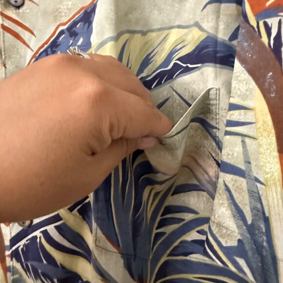 Tori Richard Cotton Lawn Hawaiian Botanical Tropical Short Sleeve Button Shirt L - Picture 2 of 5